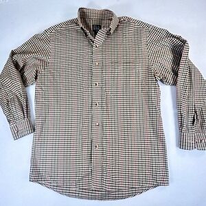 JOS A BANK Travelers Collection Plaid Button Down Shirt Men's Size M 100 Cotton
